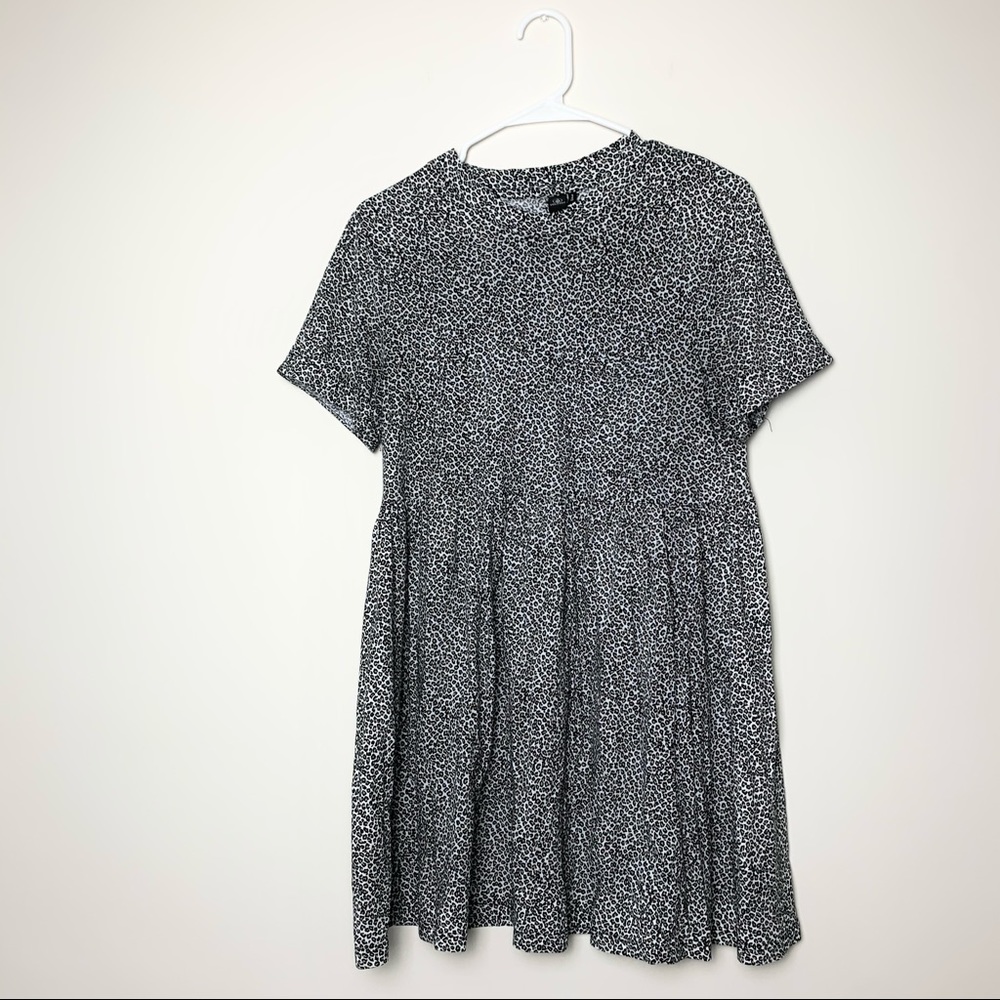 Volcom animal cheetah print baby doll mini dress